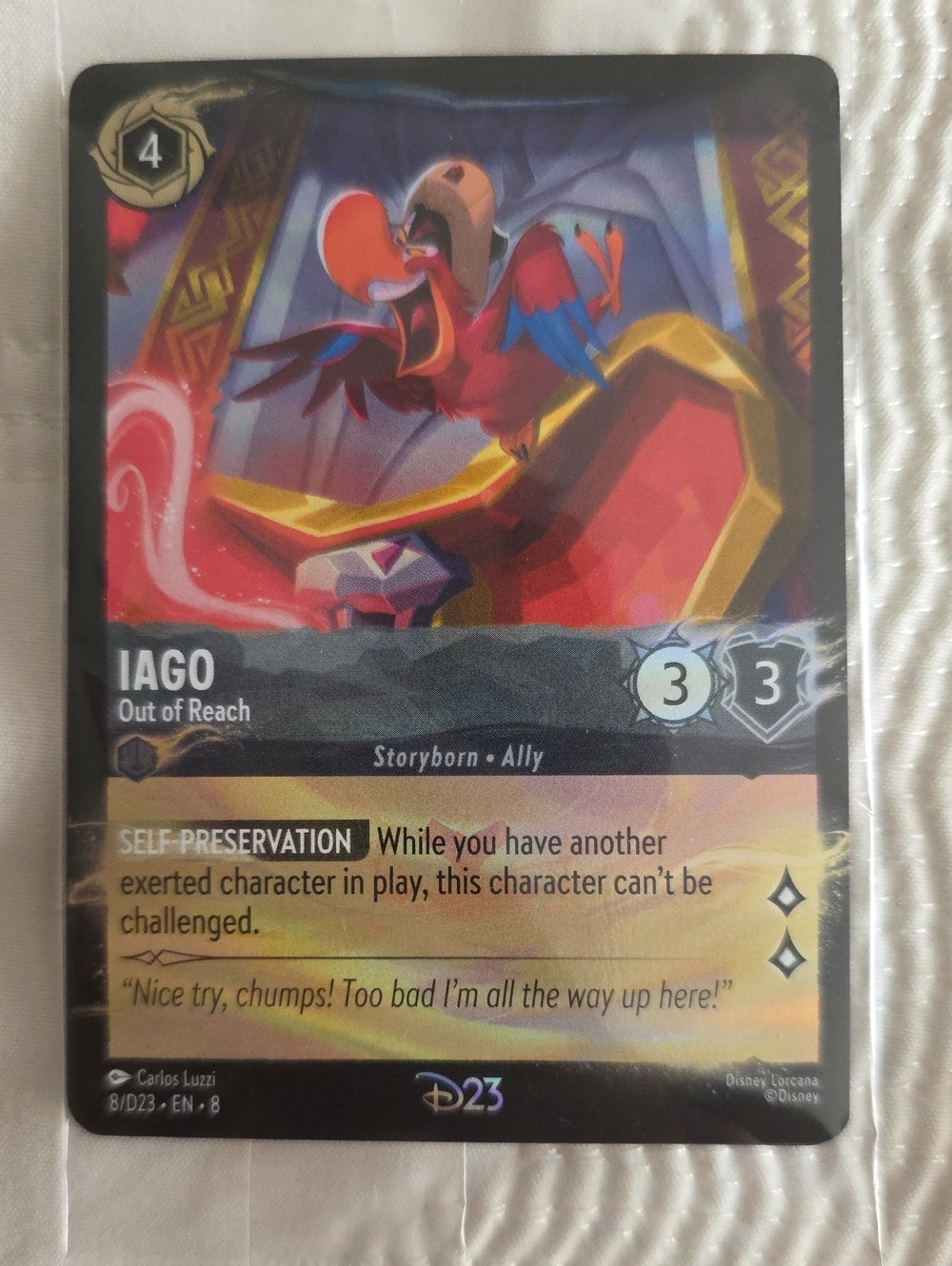 Disney Lorcana Iago Trading Card - Red/Blue